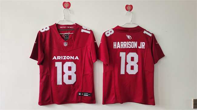 Women%27s Arizona Cardinals #18 Marvin Harrison Jr Red 2024 F.U.S.E Stitched Jersey->miami dolphins->NFL Jersey